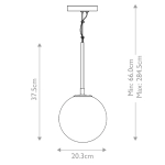 Mała lampa wisząca Kepler – 1 źródło światła QN-KEPLER-1P-S-BG Elstead Lighting