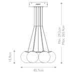 Duża lampa wisząca Kepler – 7 źródeł światła QN-KEPLER-7P-BG Elstead Lighting