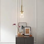Lampa wisząca Kimrose – 1 źródło światła – Szczotkowany naturalny mosiądz QN-KIMROSE-MP-BNB Elstead Lighting