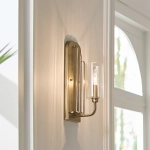 Kinkiet Kimrose – 1 źródło światła – Szczotkowany naturalny mosiądz QN-KIMROSE1-BNB Elstead Lighting