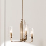 Żyrandol Kimrose – 3 źródeł światła – Szczotkowany naturalny mosiądz QN-KIMROSE3-BNB Elstead Lighting