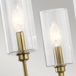 Żyrandol Kimrose – 6 źródeł światła – Szczotkowany naturalny mosiądz QN-KIMROSE6-BNB Elstead Lighting
