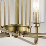 Żyrandol Kimrose – 6 źródeł światła – Szczotkowany naturalny mosiądz QN-KIMROSE6-BNB Elstead Lighting
