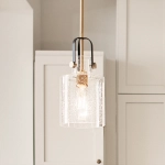 Lampa wisząca Kitner – 1 źródło światła – Naturalny mosiądz QN-KITNER-P-NBR Elstead Lighting
