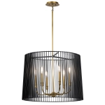 kinkiecik.pl Żyrandol/ Lampa wisząca Linara – 6 źródeł światła QN-LINARA-6P-BK Elstead Lighting