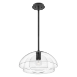 kinkiecik.pl Lampa wisząca/ Półplafon Lotus – 1 źródło światła – Czarna QN-LOTUS-P-BLK Elstead Lighting