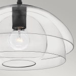 Lampa wisząca/ Półplafon Lotus – 1 źródło światła – Czarna QN-LOTUS-P-BLK Elstead Lighting
