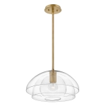 kinkiecik.pl Lampa wisząca/ Półplafon Lotus – 1 źródło światła – Stary mosiądz QN-LOTUS-P-HBR Elstead Lighting