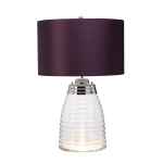 kinkiecik.pl Lampa stołowa Milne – 2 źródła światła – Fioletowy abażur QN-MILNE-TL-AUB Elstead Lighting