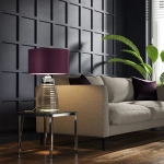 Lampa stołowa Milne – 2 źródła światła – Fioletowy abażur QN-MILNE-TL-AUB Elstead Lighting