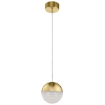 kinkiecik.pl Mała lampa wisząca LED Moonlit – Szampańskie złoto QN-MOONLIT-P-CG Elstead Lighting