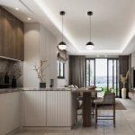Mała lampa wisząca LED Moonlit – Matowa czerń QN-MOONLIT-P-MBK Elstead Lighting
