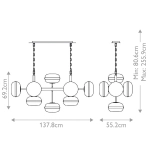 Lampa wyspowa Nottingham – 10 źródeł światła QN-NOTTINGHAM-10LP-AB Elstead Lighting