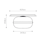 Średni plafon Nottingham – 1 źródło światła QN-NOTTINGHAM-F-M-AB Elstead Lighting