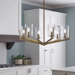 Żyrandol Nye – 6 źródeł światła – Szczotkowany naturalny mosiądz QN-NYE6-BNB Elstead Lighting
