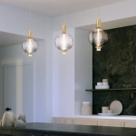 Mała lampa wisząca Palmas – 1 źródło światła – Złoty QN-PALMAS-1MP-BG Elstead Lighting