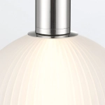 Mała lampa wisząca Palmas – 1 źródło światła – Polerowany nikiel QN-PALMAS-1MP-PN Elstead Lighting
