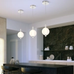 Mała lampa wisząca Palmas – 1 źródło światła – Polerowany nikiel QN-PALMAS-1MP-PN Elstead Lighting