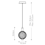 Mała lampa wisząca Palmas – 1 źródło światła – Polerowany nikiel QN-PALMAS-1MP-PN Elstead Lighting