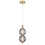 Mała lampa wisząca Palmas – 2 źródła światła – Złoty QN-PALMAS-2MP-BG Elstead Lighting