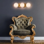 Kinkiet Palams – 3 źródła światła – Złoty QN-PALMAS-3W-BG Elstead Lighting