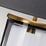 Lampa stołowa Reno – 1 źródło światła – Przydymione szkło/ Stary mosiądz QN-RENO-SMOKE-AB Elstead Lighting