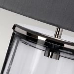 Lampa stołowa Reno – 1 źródło światła – Dymione szkło/ Polerowany nikiel QN-RENO-SMOKE-PN Elstead Lighting