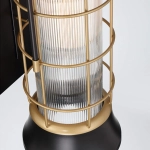 Średnia latarnia naścienna Rivamar – 1 źródło światła – Czarno-złoty QN-RIVAMAR-M-BLK-GD Elstead Lighting