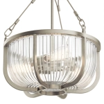 Lampa wisząca/ Półplafon Roux – 3 źródła światła -Szczotkowany nikiel QN-ROUX3-BN Elstead Lighting