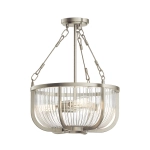 Lampa wisząca/ Półplafon Roux – 3 źródła światła -Szczotkowany nikiel QN-ROUX3-BN Elstead Lighting