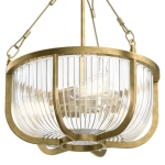 Lampa wisząca/ Półplafon Roux – 3 źródła światła – Naturalny mosiądz QN-ROUX3-NBR Elstead Lighting