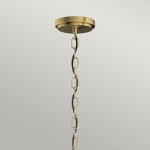 Lampa wisząca/ Półplafon Roux – 3 źródła światła – Naturalny mosiądz QN-ROUX3-NBR Elstead Lighting