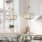 Lampa wisząca/ Półplafon Roux – 3 źródła światła – Naturalny mosiądz QN-ROUX3-NBR Elstead Lighting