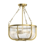 Lampa wisząca/ Półplafon Roux – 3 źródła światła – Naturalny mosiądz QN-ROUX3-NBR Elstead Lighting