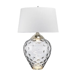 kinkiecik.pl Duża lampa stołowa Samara – 2 źródła światła – Przydymione szkło QN-SAMARA-TL-LRG-SMK Elstead Lighting