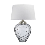 Duża lampa stołowa Samara – 2 źródła światła – Przydymione szkło QN-SAMARA-TL-LRG-SMK Elstead Lighting