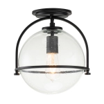 kinkiecik.pl Plafon Somerset – 1 źródło światła – Przezroczyste szkło – Czarny QN-SOMERSET-F-C-BK Elstead Lighting