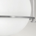 Plafon Somerset – 1 źródło światła – Opalowe szkło – Szczotkowany nikiel QN-SOMERSET-F-O-BN Elstead Lighting