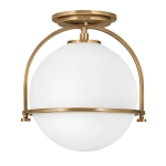 kinkiecik.pl Plafon Somerset – 1 źródło światła – Opalowe szkło – Stary mosiądz QN-SOMERSET-F-O-HB Elstead Lighting