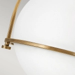 Plafon Somerset – 1 źródło światła – Opalowe szkło – Stary mosiądz QN-SOMERSET-F-O-HB Elstead Lighting