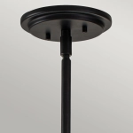 Lampa wisząca Somerset – 1 źródło światła – Przezroczyste szkło – Czarna QN-SOMERSET-P-C-BK Elstead Lighting