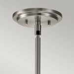 Lampa wisząca Somerset – 1 źródło światła – Przezroczyste szkło – Szczotkowany nikiel QN-SOMERSET-P-C-BN Elstead Lighting