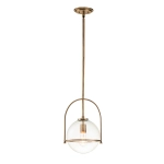 kinkiecik.pl Lampa wisząca Somerset – 1 źródło światła – Przezroczyste szkło – Stary mosiądz QN-SOMERSET-P-C-HB Elstead