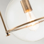 Lampa wisząca Somerset – 1 źródło światła – Przezroczyste szkło – Stary mosiądz QN-SOMERSET-P-C-HB Elstead Lighting