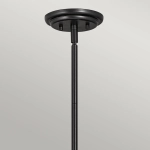 Lampa wisząca Somerset – 1 źródło światła – Opalowe szkło – Czarna QN-SOMERSET-P-O-BK Elstead Lighting