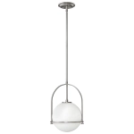 kinkiecik.pl Lampa wisząca Somerset – 1 źródło światła – Opalowe szkło – Szczotkowany nikiel QN-SOMERSET-P-O-BN Elstead