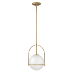 kinkiecik.pl Lampa wisząca Somerset – 1 źródło światła – Opalowe szkło – Stary mosiądz QN-SOMERSET-P-O-HB Elstead Lighti