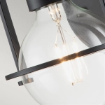 Kinkiet Somerset – 1 źródło światła – Przezroczyste szkło – Czarny QN-SOMERSET1-C-BK Elstead Lighting
