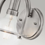 Kinkiet Somerset – 1 źródło światła – Przezroczyste szkło – Szczotkowany nikiel QN-SOMERSET1-C-BN Elstead Lighting