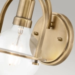 Kinkiet Somerset – 1 źródło światła – Przezroczyste szkło – Stary mosiądz QN-SOMERSET1-C-HB Elstead Lighting